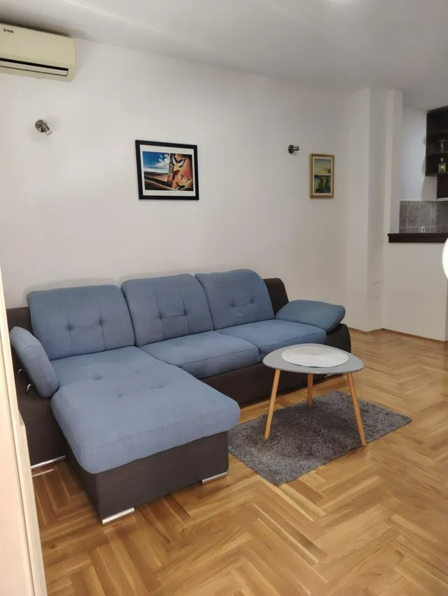 Namešten, ima pripadajuće parking mesto u dvorištu zgrade